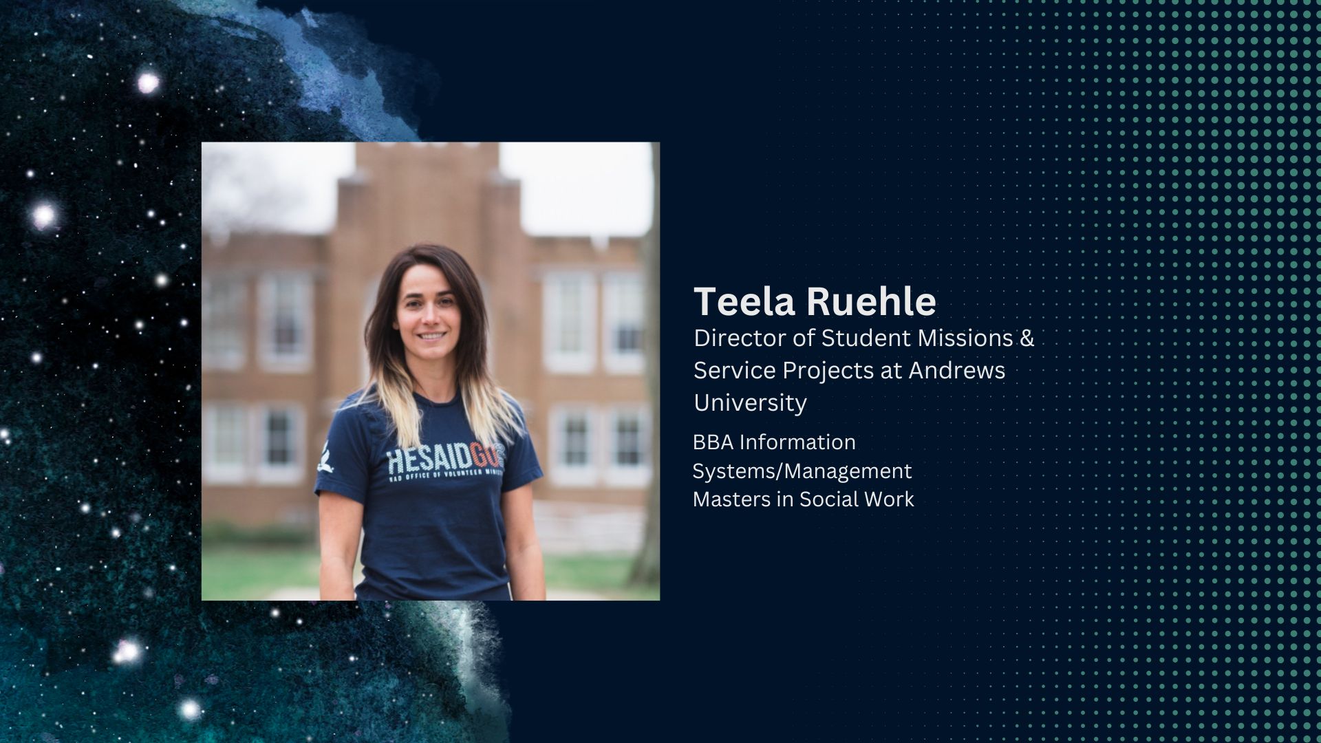 Teela Ruehle: Championing Student Missions & Service at Andrews University